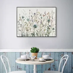 Kirklands Home Little Blue Flowers Framed Canvas Art Print Hot