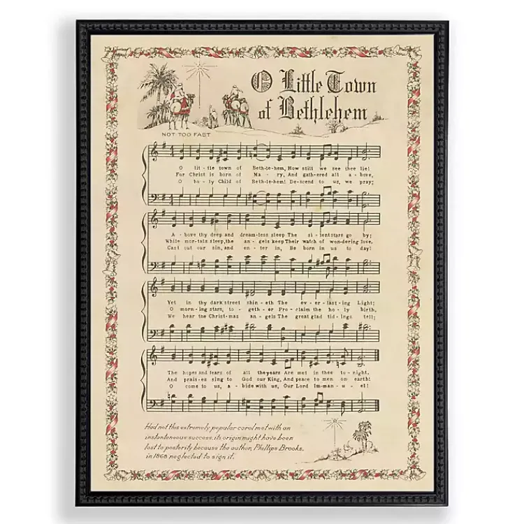 Christmas Art & Wall Decor>Kirklands Home Little Town Bethlehem Christmas Hymn Wall Plaque