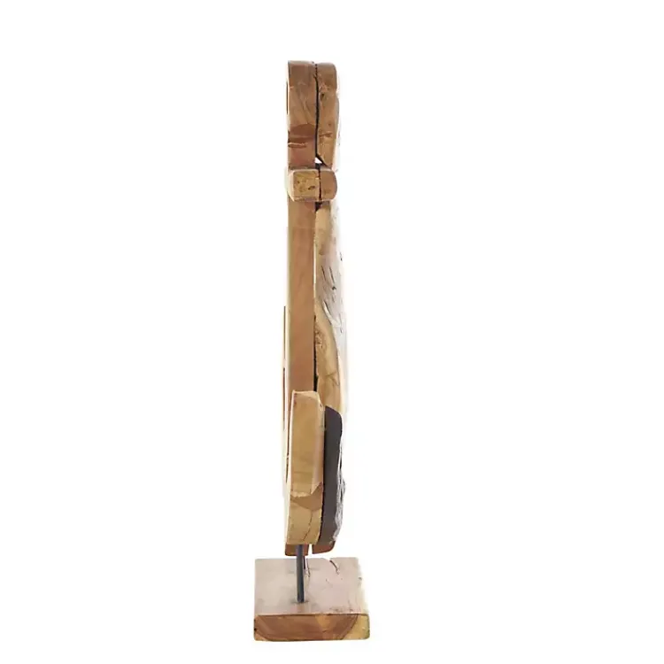 Statues & Figurines>Kirklands Home Live Edge Teak Wood Anchor Statue Brown