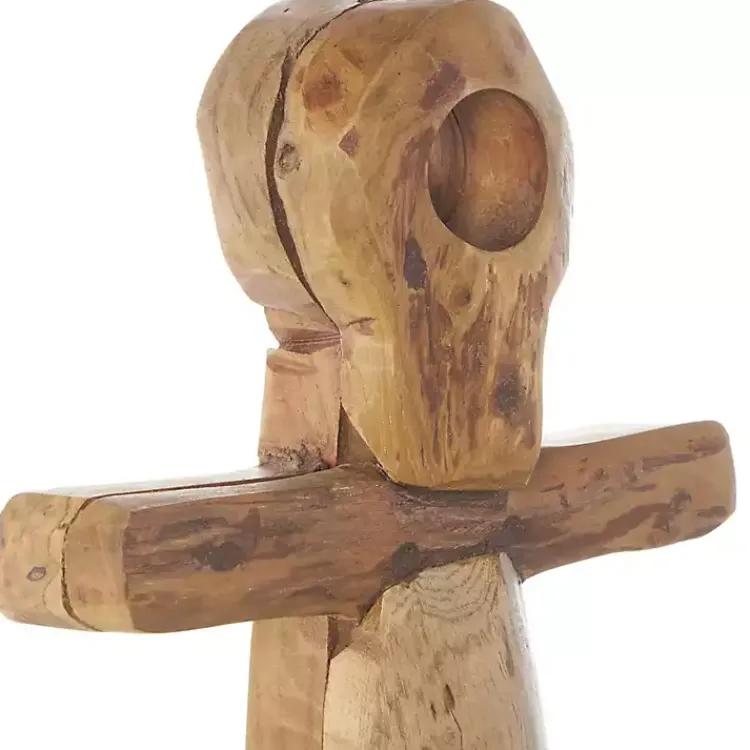 Statues & Figurines>Kirklands Home Live Edge Teak Wood Anchor Statue Brown