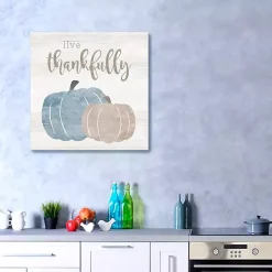 Fall>Kirklands Home Live Thankfully Pumpkin Canvas Art Print White
