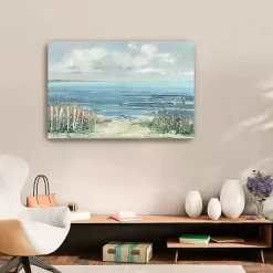 Kirklands Home Lively Cove Canvas Art Print, 36x24 in. Blue Discount