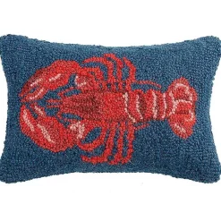 Pillows>Kirklands Home Lobster Hooked Lumbar Pillow