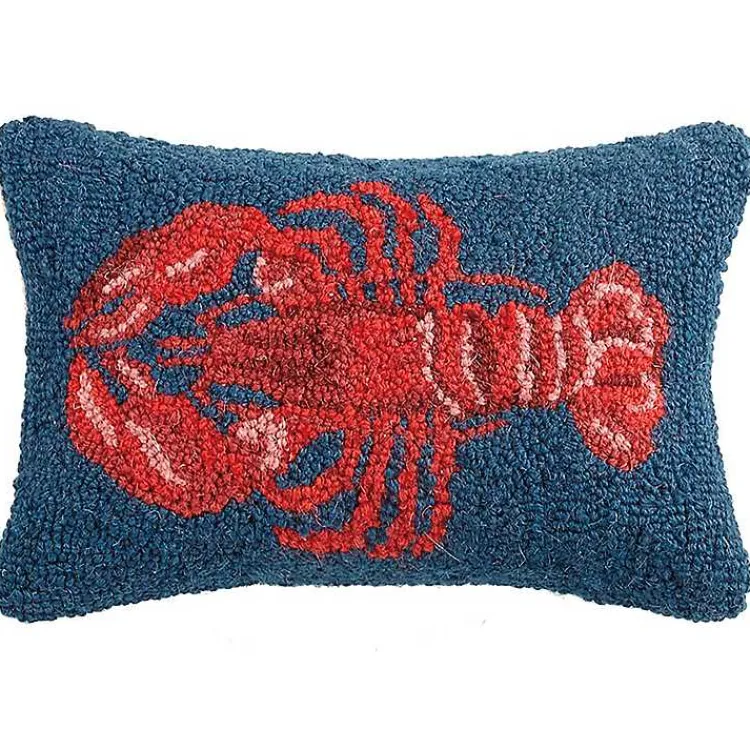 Pillows>Kirklands Home Lobster Hooked Lumbar Pillow