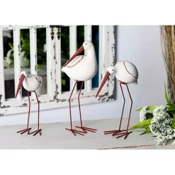 Statues & Figurines>Kirklands Home Long Beak Stoneware Bird Figurines, Set of 3 White
