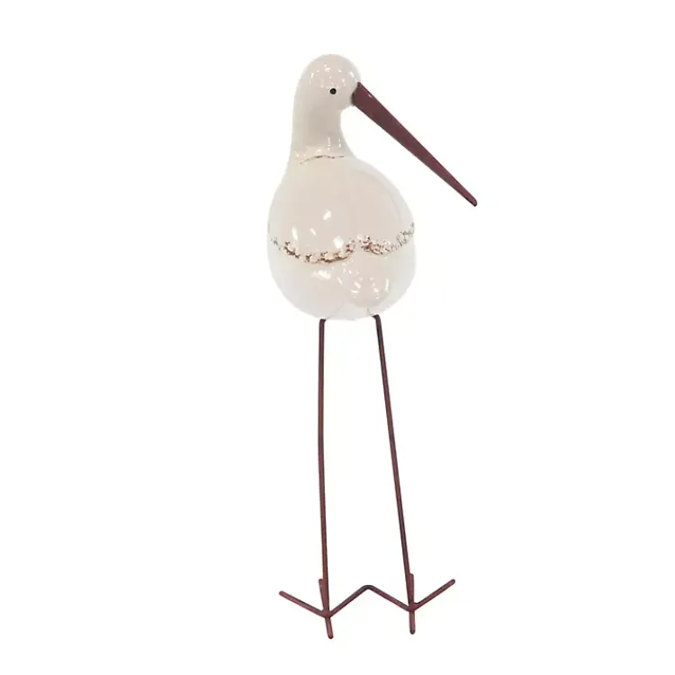 Statues & Figurines>Kirklands Home Long Beak Stoneware Bird Figurines, Set of 3 White