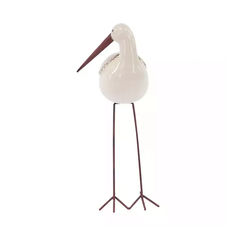 Statues & Figurines>Kirklands Home Long Beak Stoneware Bird Figurines, Set of 3 White