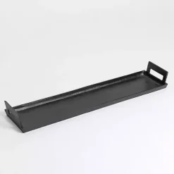 Decorative Trays>Kirklands Home Long Metal Tray with Handles Black