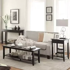 Kirklands Home Long Single Drawer Console Table Black Clearance