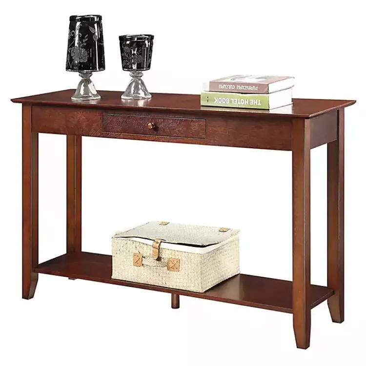 Kirklands Home Long Single Drawer Console Table Brown
