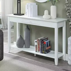 Kirklands Home Long Single Drawer Console Table White Discount