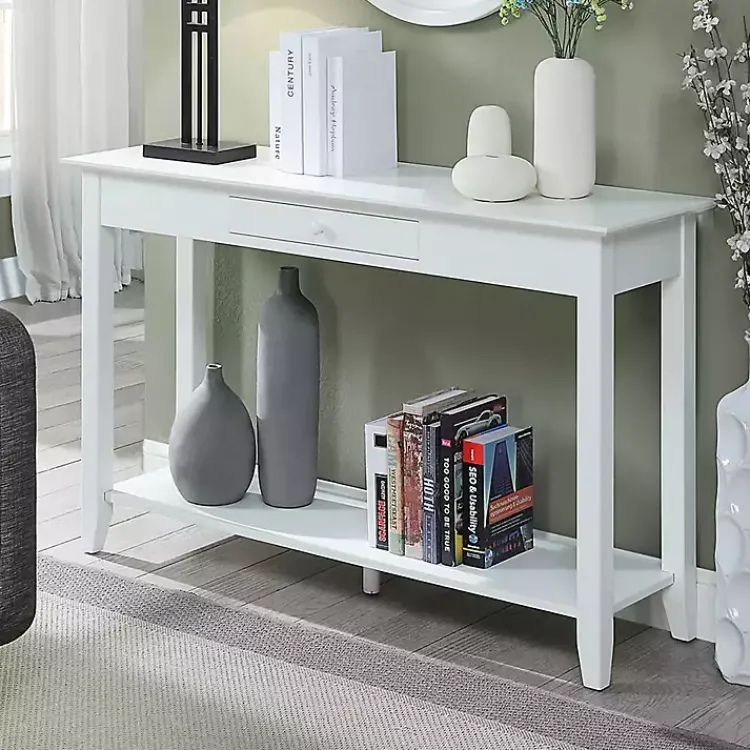 Kirklands Home Long Single Drawer Console Table White Discount