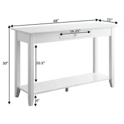 Kirklands Home Long Single Drawer Console Table White Discount