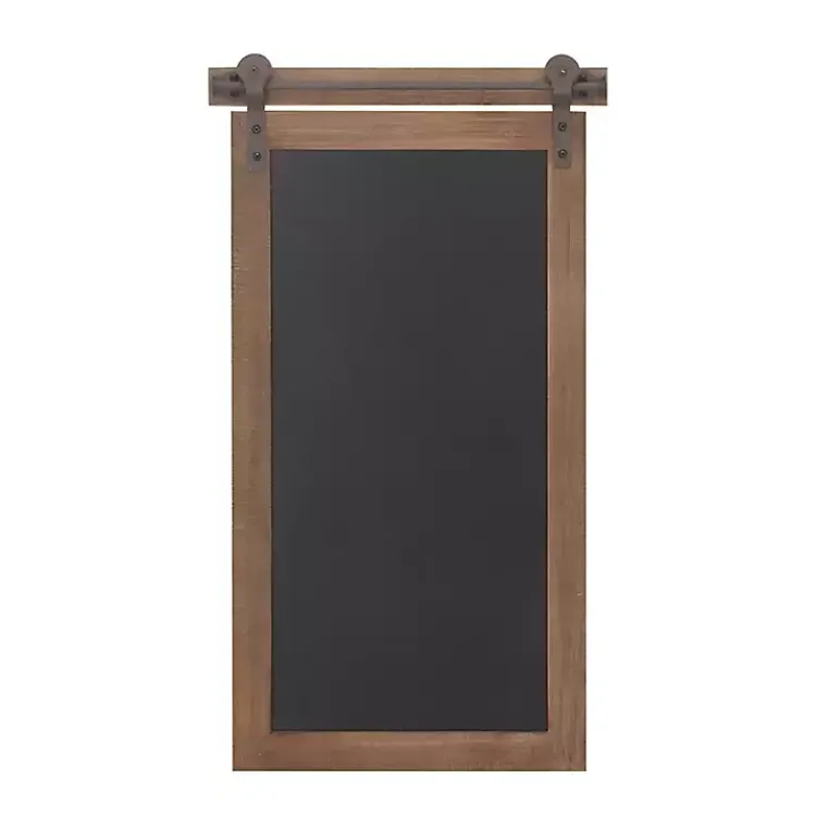Kirklands Home Long Wood and Metal Frame Chalkboard New