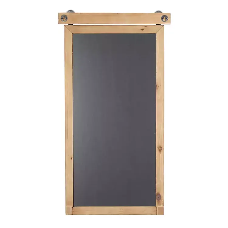 Kirklands Home Long Wood and Metal Frame Chalkboard New