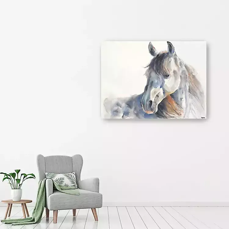 Kirklands Home Looking Back Giclee Canvas Art Print White New
