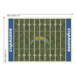 Kirklands Home Los Angeles Chargers Home Field Area Rug, 6x8 Outlet