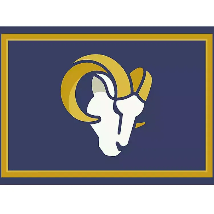 Kirklands Home Los Angeles Rams Area Rug, 3x4 Blue Clearance