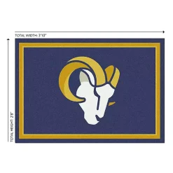 Kirklands Home Los Angeles Rams Area Rug, 3x4 Blue Clearance