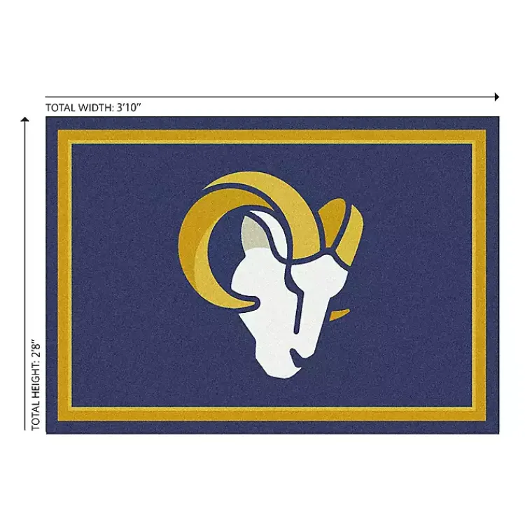 Kirklands Home Los Angeles Rams Area Rug, 3x4 Blue Clearance