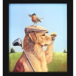 Kirklands Home Lost Ball Framed Art Print New