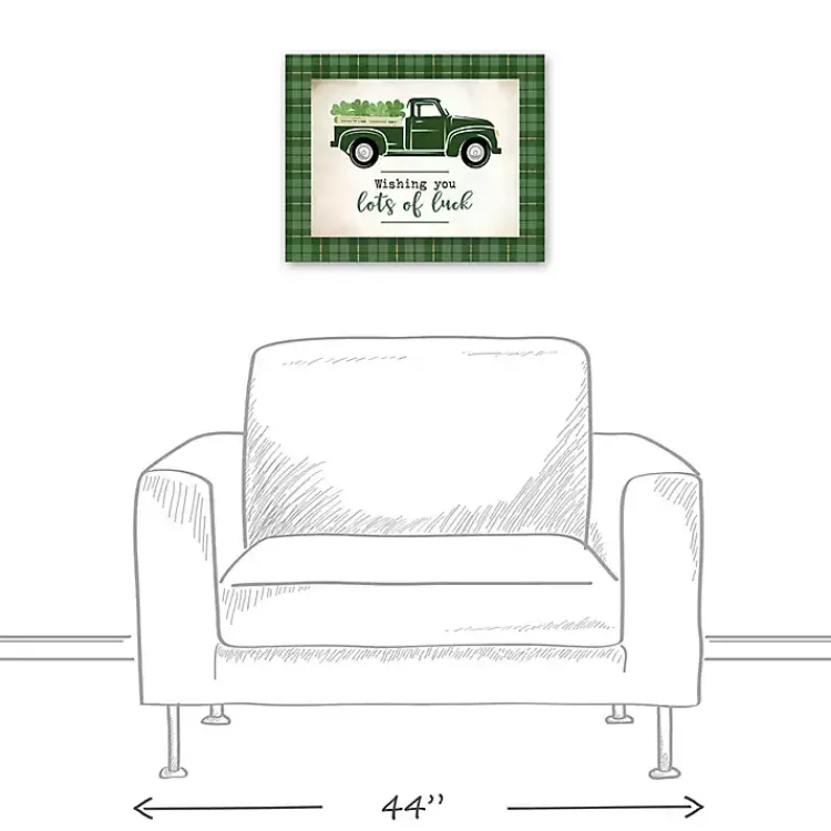 St Patricks Day Decorations>Kirklands Home Lots of Luck Truck Canvas Wall Plaque