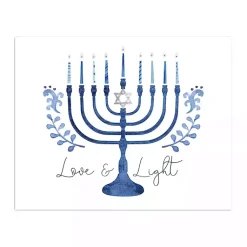 Hanukkah Decorations>Kirklands Home Love & Light Menorah Canvas Art Print
