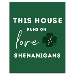 St Patricks Day Decorations>Kirklands Home Love & Shenanigans Canvas Art Print