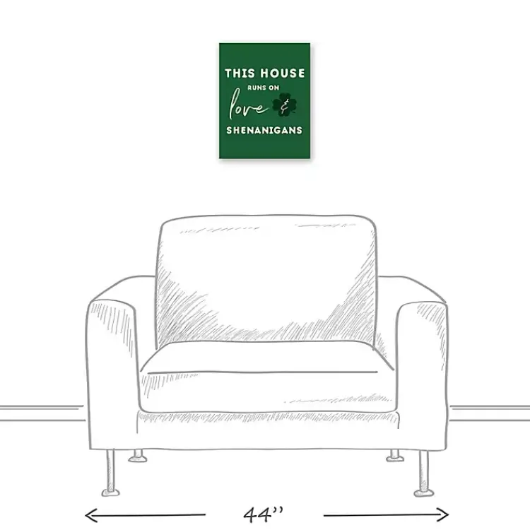 St Patricks Day Decorations>Kirklands Home Love & Shenanigans Canvas Art Print