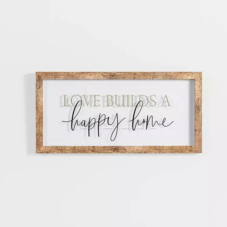 Kirklands Home Love Builds a Happy Home Wall Plaque Sale