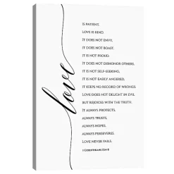 Kirklands Home Love is Corinthians 13:4-8 Canvas Art Print Best