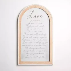 Kirklands Home Love is Patient Arched Wall Plaque White Best