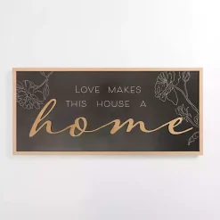 Kirklands Home Love Makes This House a Home Wall Plaque Black Hot