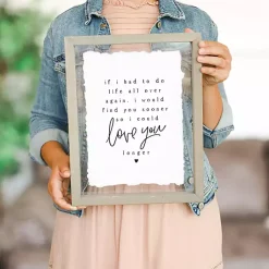 Kirklands Home Love You Longer Framed Wall Plaque Clearance