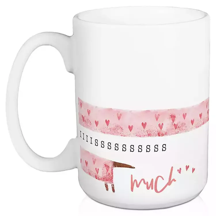 Valentines Day Decorations>Kirklands Home Love You This Much Dachshund Mugs, Set of 2