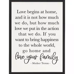 Kirklands Home Love Your Family Framed Wall Plaque Discount