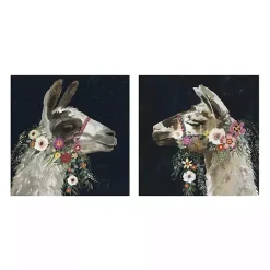 Kirklands Home Lovely Llama Canvas Art Prints, Set of 2 Multi Best