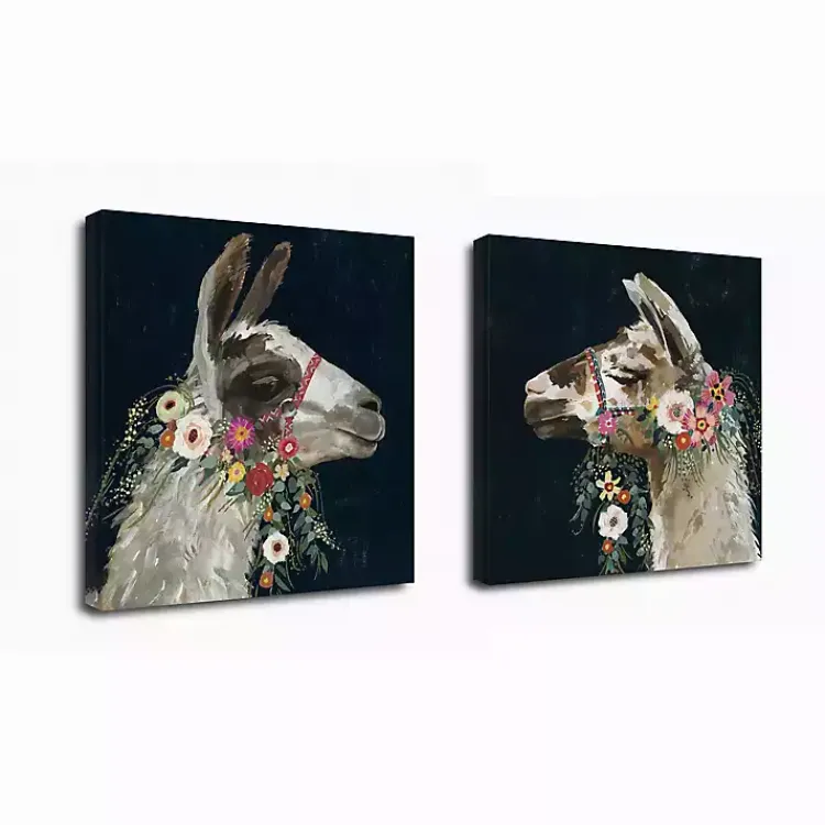 Kirklands Home Lovely Llama Canvas Art Prints, Set of 2 Multi Best