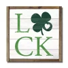 St Patricks Day Decorations>Kirklands Home Luck Clover Wood Framed Wall Plaque