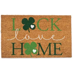 St Patricks Day Decorations>Kirklands Home Luck Love Home Doormat