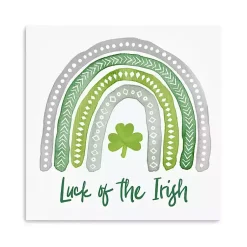 St Patricks Day Decorations>Kirklands Home Luck of the Irish Rainbow Canvas Art Print