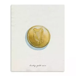 St Patricks Day Decorations>Kirklands Home Lucky Gold Coin Canvas Art Print