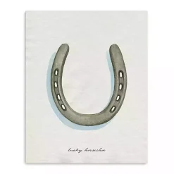 St Patricks Day Decorations>Kirklands Home Lucky Horseshoe Canvas Art Print