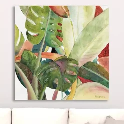 Kirklands Home Lush Garden Square I Giclee Canvas Art Print Green Hot