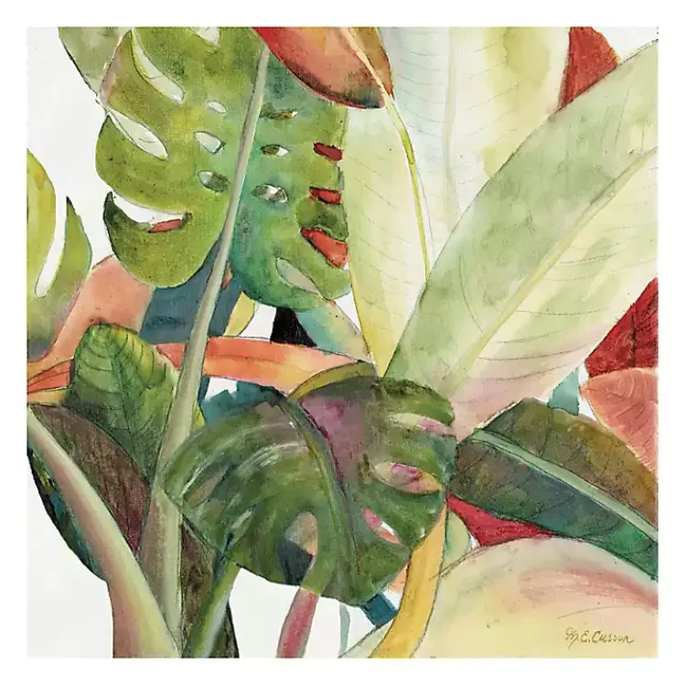 Kirklands Home Lush Garden Square I Giclee Canvas Art Print Green Hot