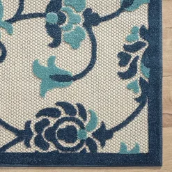 Kirklands Home Lyla Blue Floral Damask Indoor/Outdoor Rug, 5x8 Discount