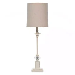 Kirklands Home Mackinaw Cream Crystal Buffet Lamp Ivory