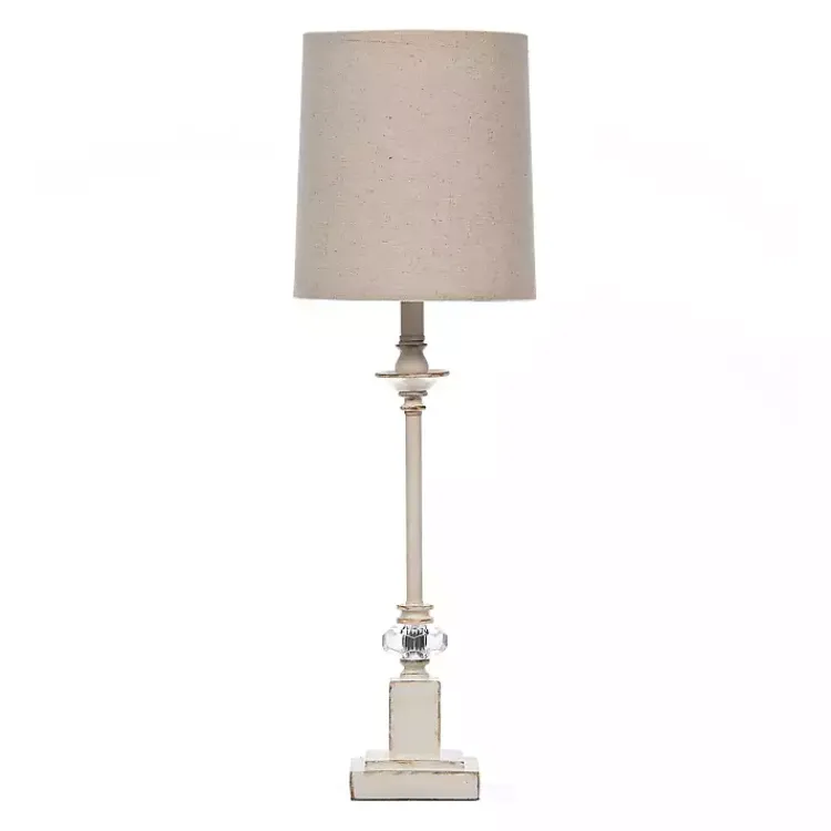 Kirklands Home Mackinaw Cream Crystal Buffet Lamp Ivory