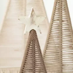 Christmas Decorations>Kirklands Home Macrame Woven 3-pc. Tree Figurine Set