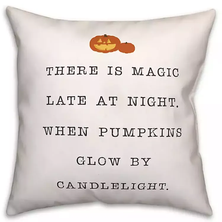 Halloween>Kirklands Home Magic at Night Throw Pillow White